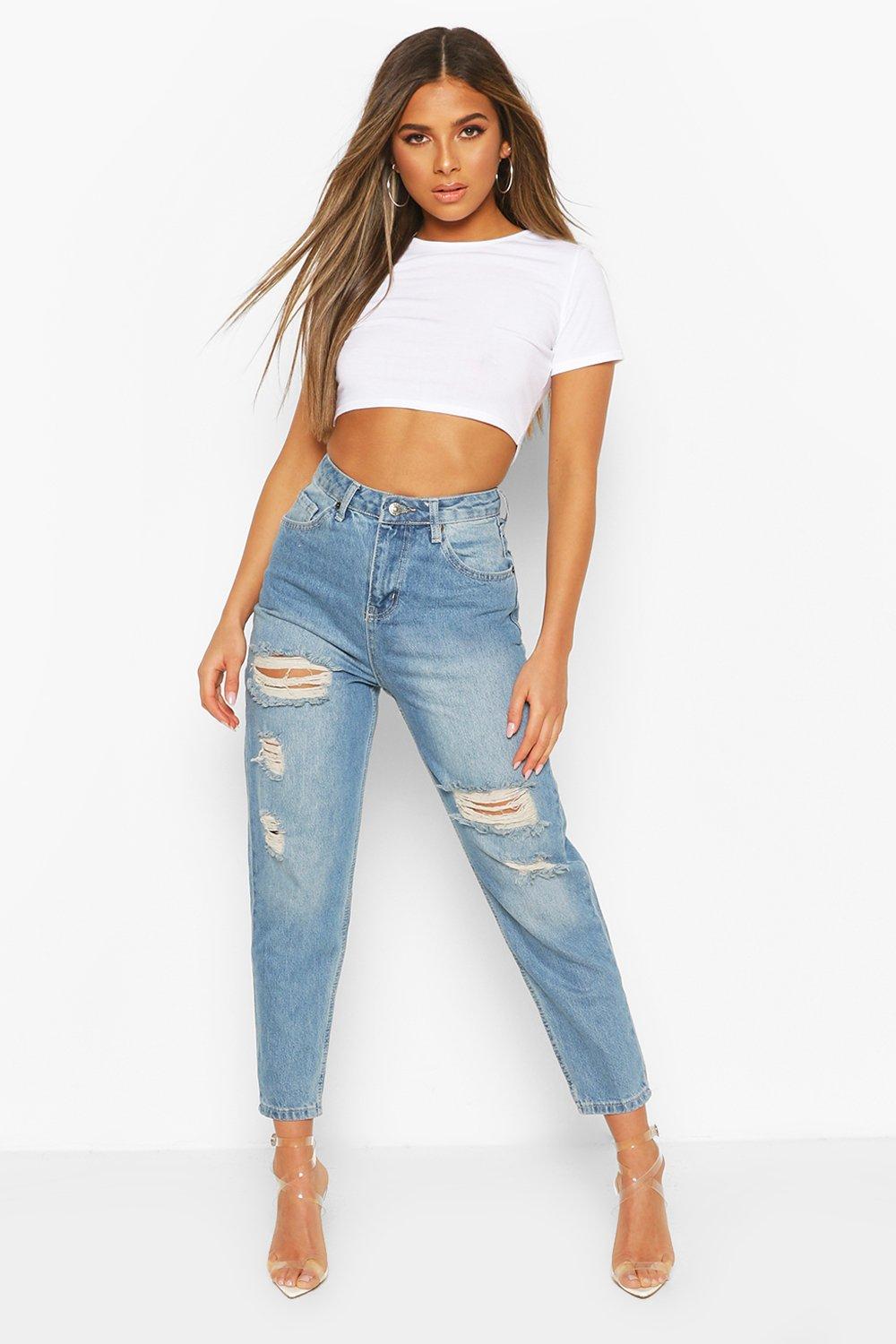 High waisted store skinny mom jeans